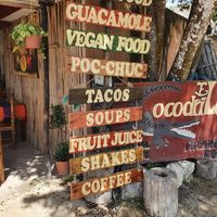 Outside at El Cocodrilo in Coba