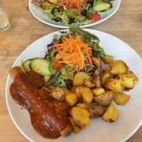 Seitan Curryvurst   at Cafe Affenbrot in Luebeck