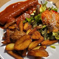 Vegane Currywurst at Cafe Affenbrot in Luebeck