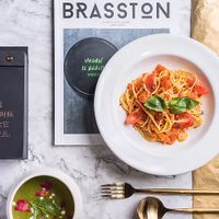 Pasta and soup at Brasston in Guangzhou