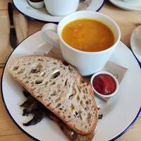 Bacon sandwich and soup at Steep & Filter in Skipton