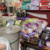 Cookies and Cream milkshake, and some vegan candies  at The Pop Shop in Frederick