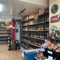 Shop shelves at The Pop Shop in Frederick