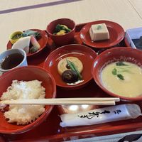 It was prettier before, I already ate a bit before taking this picture!  at Tenryuji Temple Shigetsu in Kyoto
