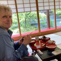 View from private room  at Tenryuji Temple Shigetsu in Kyoto