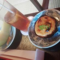 Savory and sweet dessert at Tenryuji Temple Shigetsu in Kyoto