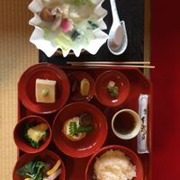 Set menu for 3000 Yen at Tenryuji Temple Shigetsu in Kyoto
