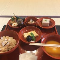 Lunch set at Tenryuji Temple Shigetsu in Kyoto