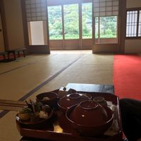 View to the garden at Tenryuji Temple Shigetsu in Kyoto