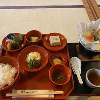 Most of the lunch set menu at Tenryuji Temple Shigetsu in Kyoto