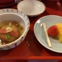 Lunch set menu “dessert" at Tenryuji Temple Shigetsu in Kyoto