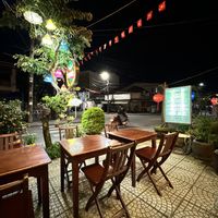 Outside (street) eating area #Veganuary at Huyen Trang in Da Nang