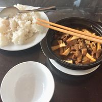 Aubergine, mushroom and tofu stew at Huyen Trang in Da Nang