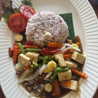 Black pepper tofu   at Connect Cafe in Chiang Rai