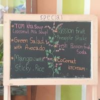 Sample Menu at Connect Cafe in Chiang Rai