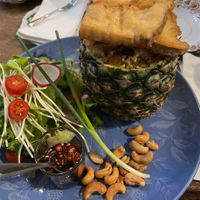 Vegan Pineapple Fried Rice (THB 200)  at Chivit Thamma Da in Chiang Rai