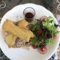 Mushroom fried rice at Chivit Thamma Da in Chiang Rai