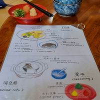 Menu explication of the second course at Seizan Sodo in Kyoto