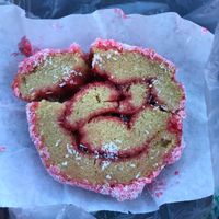 Vegan strawberry coconut pinwheel  at  Panaderia Cafe Oaxaca in Clovis