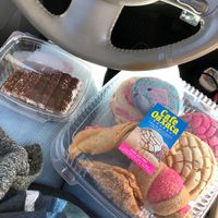 Their vegan breads and vegan tiramisu  at  Panaderia Cafe Oaxaca in Clovis