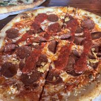 Cashew picante with vegan pepperoni  at Fine Folk Pizza in Fort Myers