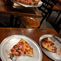 Violife, roasted red pepper, red onion, olives, 16" at Fine Folk Pizza in Fort Myers