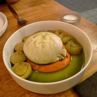 Burrata (niet vegan!) at Alfalfa in Leuven