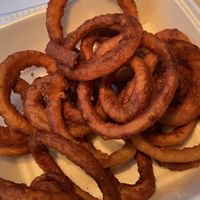Onion Rings with Mango BBQ Habanero Sauce at The Tipsy Turtle in Jenkins Township