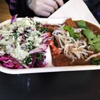 Curry with rice and two salads at Iku Wholefoods Kitchen - Martin Place in Sydney