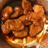 Close up of teriyaki vegan wings  at The Curry Pizza Company - Shaw Ave in Fresno
