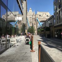 The view from the outdoor seating :) at By Chloe - Tower Bridge in London