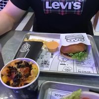 Original burger and fries at By Chloe - Tower Bridge in London