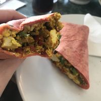 Tofu scramble wrap. (Little heavy on the turmeric)  at Badde Manors in Glebe