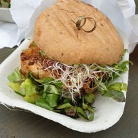 BBQ tofu sandwich at Stir It Up in Charlottetown