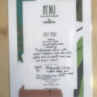 Menu  at O Macrobiotico in Porto