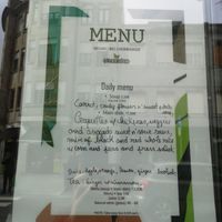 Menu of the day at O Macrobiotico in Porto