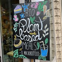 Sign  at O Macrobiotico in Porto