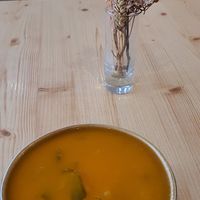 Soup of the day leek and pumpkin? I think it was at O Macrobiotico in Porto