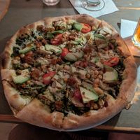 Avocado flatbread (pizza) at Village Pantry in Hamilton