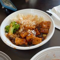 General tsos tofu lunch special  at New Asia Restaurant in West Hartford