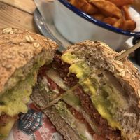 Hamburguesa vegana  at La Central in Barcelona