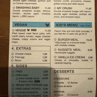 Menu.  at La Central in Barcelona