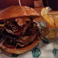 Seitan burger at La Central in Barcelona