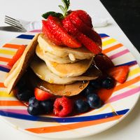 The pancakes!!! at Greendays Cafe in Liverpool