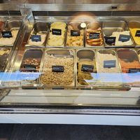 Little V in the top right corner is for vegan at Sladoledarna in Koper