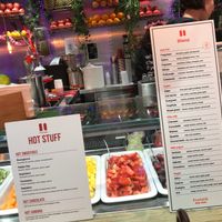Menu at Frulala in Venice