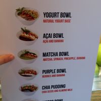 Bowl menus (which they had in many languages) at Frulala in Venice