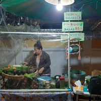 Stall and chef at Night Market - Vegan Wrap Stall in Pai