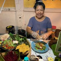 The owner♥️  at Night Market - Vegan Wrap Stall in Pai