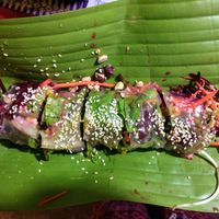 spring rolls at Night Market - Vegan Wrap Stall in Pai